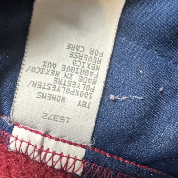 Woolrich Vest Women's Extra Large Fleece Maroon Outdoor Lightweight Navy Hem - Picture 9 of 11